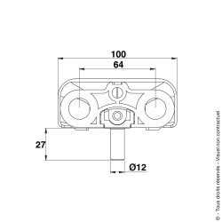 Gond à visser multiréglage deux points + sécurité en Inox Portac