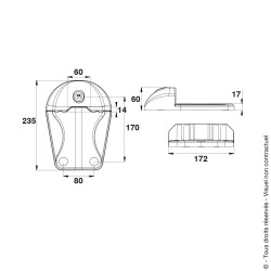 Sabot Prestige en Aluminium pour portail motorisé Portac