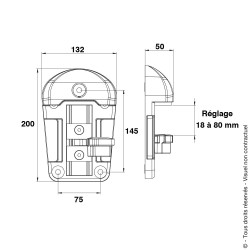 Sabot en Composite hauteur 50 avec basculeur Portac