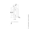 Gâche réversible en Inox pour serrure à encastrer Portac