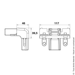 Équerre de jonction en Aluminium pour portail coulissant Portac