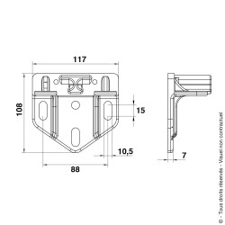 Équerre de pilier en Aluminium pour portail coulissant Portac