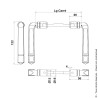 Béquille Rustique en Aluminium  avec carré de 7 Portac