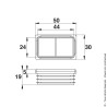 Embout en Composite de 50x30 Portac