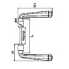 Béquille double rustique en aluminium pour portail battant Portac