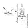 Fer de lance en Aluminium diamètre 16 Portac