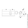 Cylindre double Européen à clé variée en laiton nickelé Portac