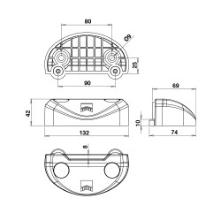 Sabot 2 points composite Portac